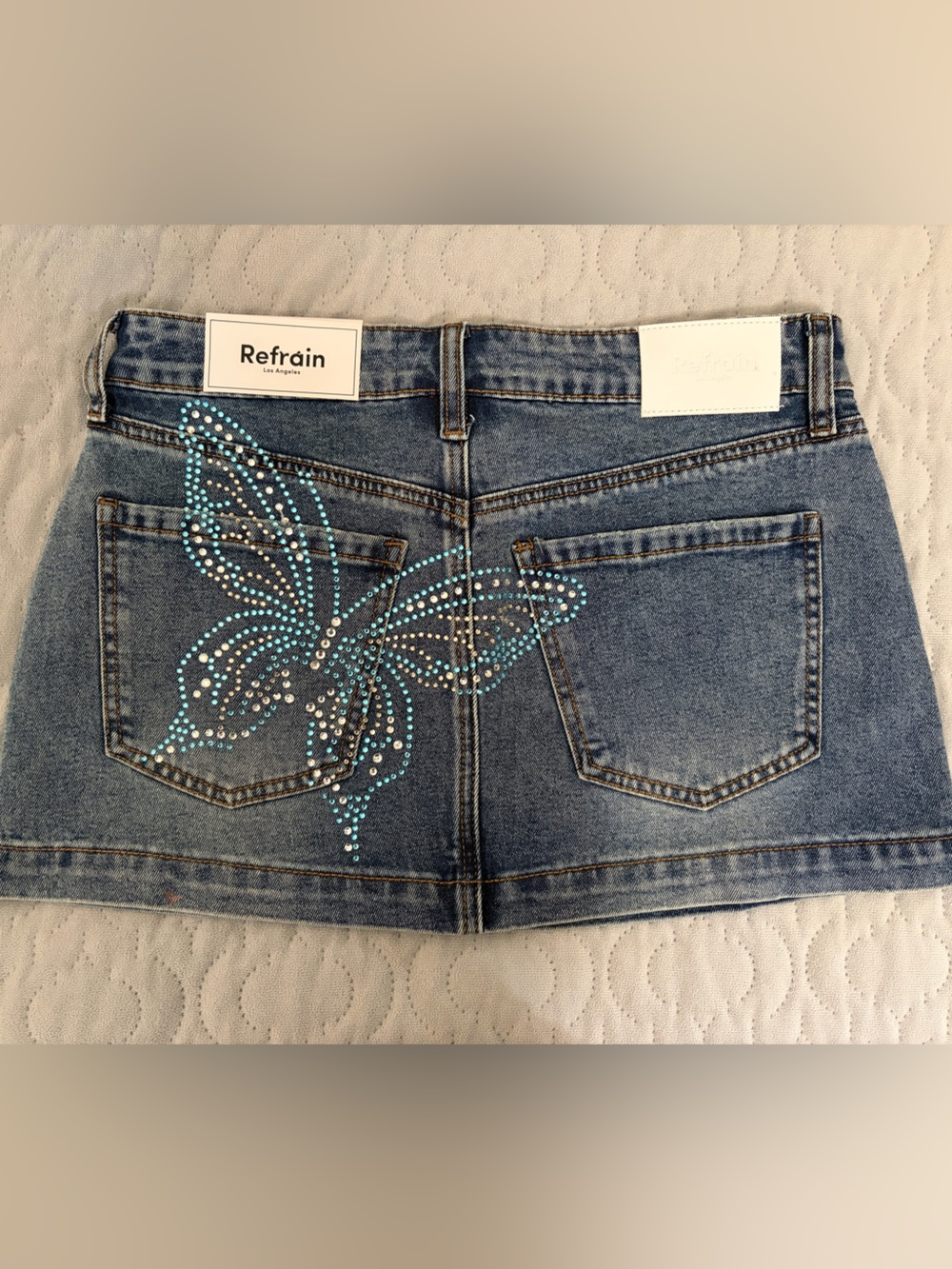 Mini Skirt with Crystal Butterfly